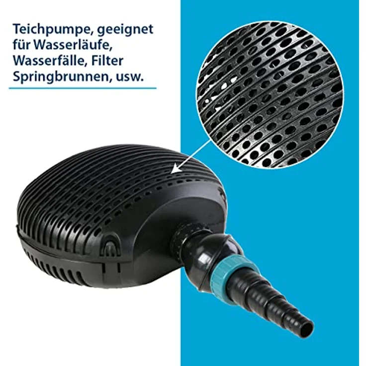 Aqua Forte Filter--Teichpumpe EC-10000 10m³-h, Förderhöhe 5m, 68Watt – Bild 4