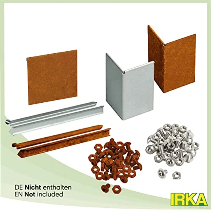IRKA 1032-001 – Eck-Verbinder für Rasenkante und -Band – 1 mm – Cortenstahl – zur eckigen Beeteinfassung – Höhe 15 cm – Bild 4