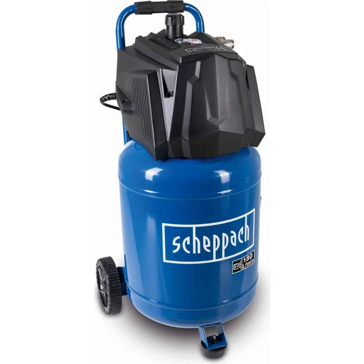Scheppach Druckluft Kompressor stehend HC35V | 10bar Druck | 30L Kessel | 230V 1500W | Ansaugleistung 180 l/min | ölfrei & wartungsarm | Druckminderer