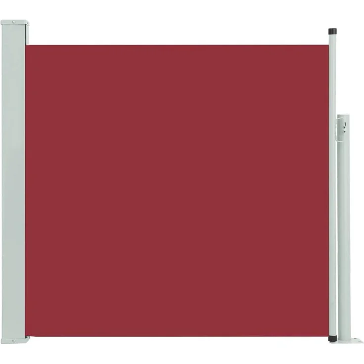 furnicato Ausziehbare Seitenmarkise 170x300 cm, rot, UV- und reißfestes Polyester, mit automatischer Rückrollfunktion