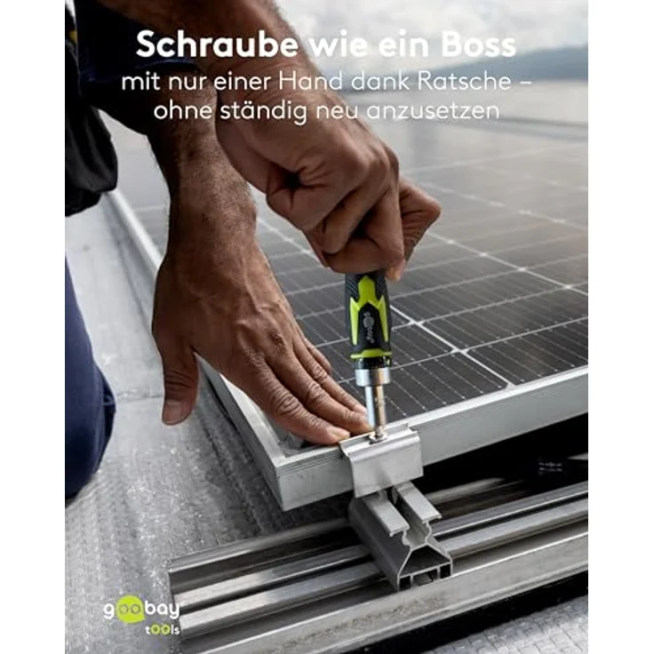 goobay Schraubendreher-Set 43-teilig, mit magnetischem Bithalter, Ratschen-Schraubendreher, S2-Stahl, inkl. Steckschlüsselsatz und Aufbewahrungsbox – Bild 4