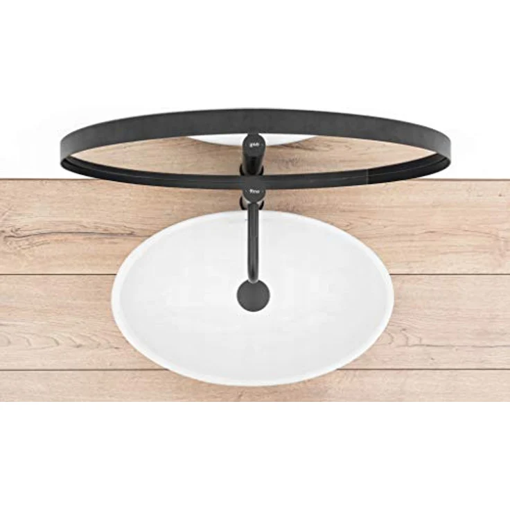 Rea Pamela Countertop Washbasin 53cm White - Oval Shape, High Gloss Finish, Ceramika Sanitarna – Bild 3