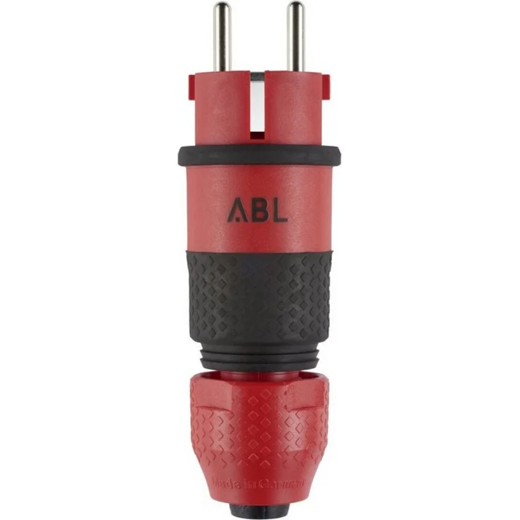 ABL Abdeckrahmen Pro Stecker 100000069, Hybridstecker CEE 7/7, IP54, rot, 16 A, für erschwerte Bedingungen