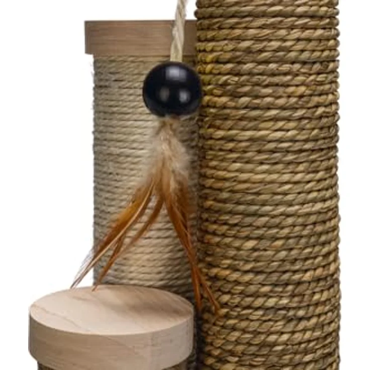 Designed by Lotte Willa (70 cm, Sand), Katzenbaum mit drei verschiedenen Kratzstämmen – Bild 5