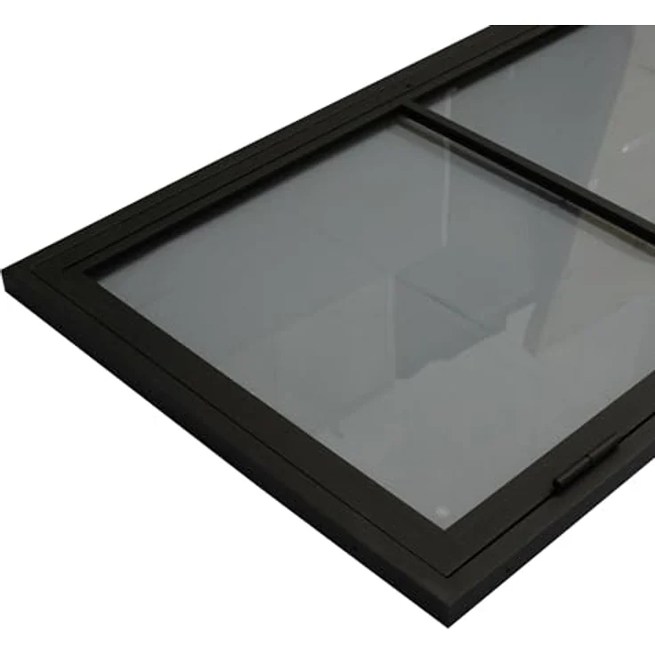 inova Glastür Komplettset 830x2115mm DIN rechts, Grauglas Drehtür mit Griffstange, Beschlag und Zarge, kratz- und stoßbeständig – Bild 4