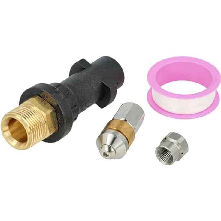 vhbw 15m Hochdruckschlauch für Kärcher K 3 Horizontal Plus, 3 Full Control Home, 3 Home, 3 Full Control Home T 5, mit Schnellkupplung, max. Druck 200 bar, schwarz/gold – Bild 7