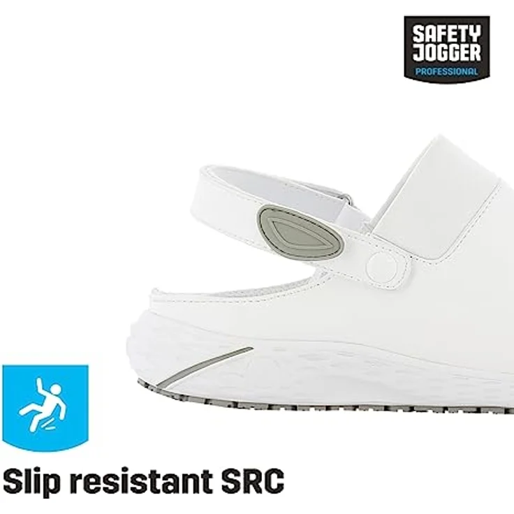Safety Jogger Works Berufsschuh, atmungsaktiver Clog mit herausnehmbarem SJ Schaum-Fußbett und Oxygrip, schwarz – Bild 4