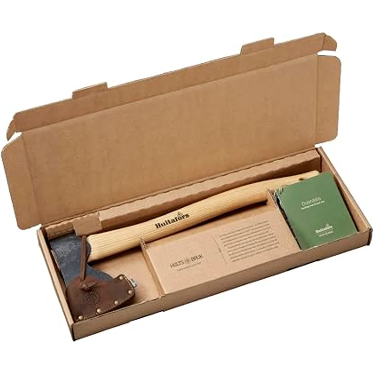 Hultafors Dvardala Forst- und Jagdaxt, 45 cm, 960 g, Carbonstahl, braun mit Klingenschutz – Bild 5