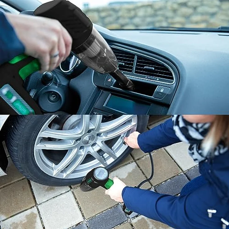 Hammersmith Air Storm Auto Staubsauger & Luftkompressor mit 10.30 Bar Druck, kabellos, USB-aufladbar – Bild 2