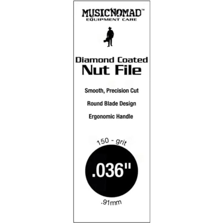 MusicNomad MN657 Diamantbesetzte Sattelkerbenfeile 036" mit 150er Körnung - Hochpräzise Feile für Plastik, Knochen, Graphit und Metall – Bild 2