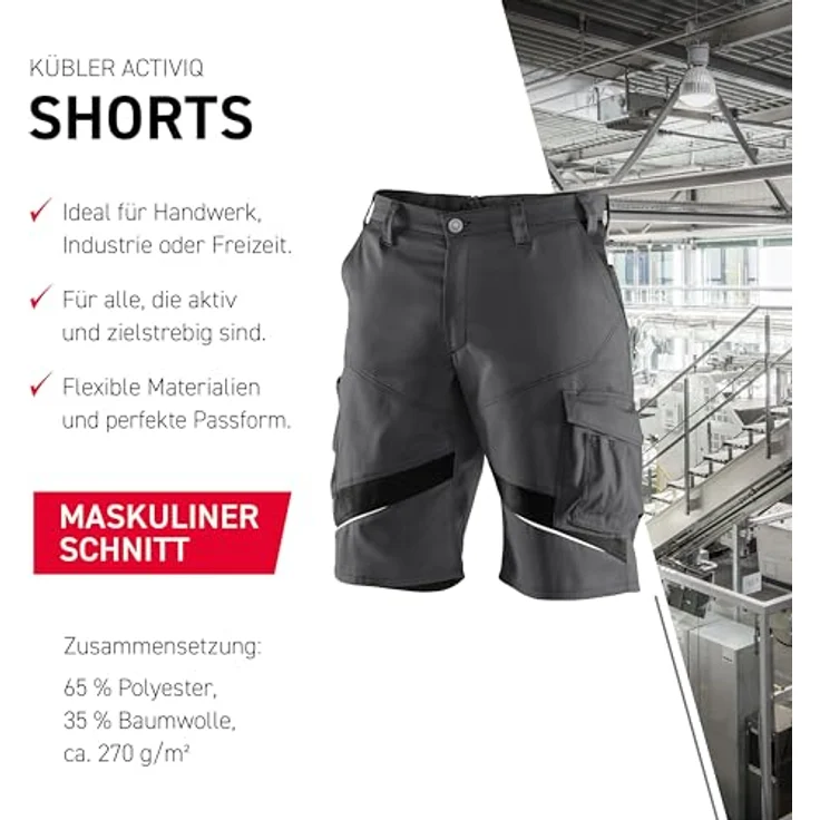 Kübler Activiq Shorts 54, anthrazit-schwarz – Bild 4