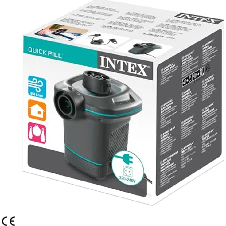 Intex Pumpe elektrisch 220V, mit 3 Verbindungs-Düsen, mit Überhitzungs-Schutz, Pumpleistung # 650 l/h – Bild 5