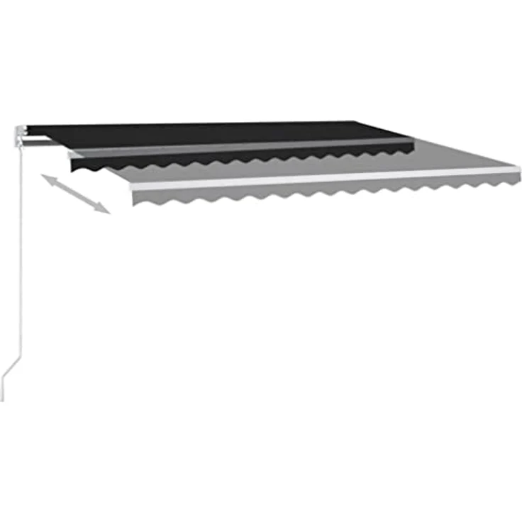 vidaXL Gelenkarmmarkise Einziehbar 400x350 cm Anthrazit – Bild 5