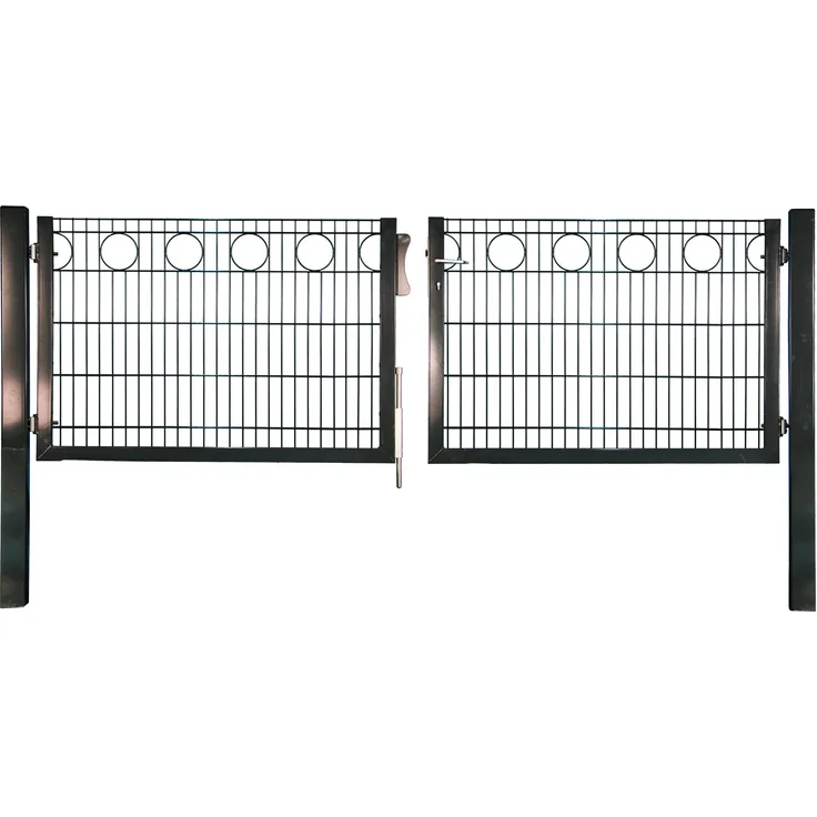 TETZNER & JENTZSCH RONDO Doppeltor RAL 7016 anth, 3000 x 1000 mm, stabile Doppelstabverarbeitung, optimaler Korrosionsschutz