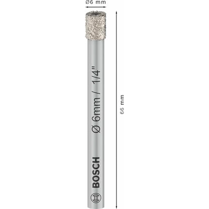 Bosch Pro Ceramic dry Bohrer, 6 mm Durchmesser, 66 mm Arbeitslänge für Trockenbohren in Fliesen – Bild 3