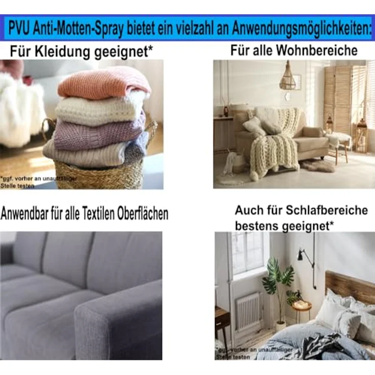 PVU Mottenspray 500ml | mottenschutz für kleiderschrank | Alternative zu kleidermottenfalle | Anti motten Spray auf Wasserbasis – Bild 5