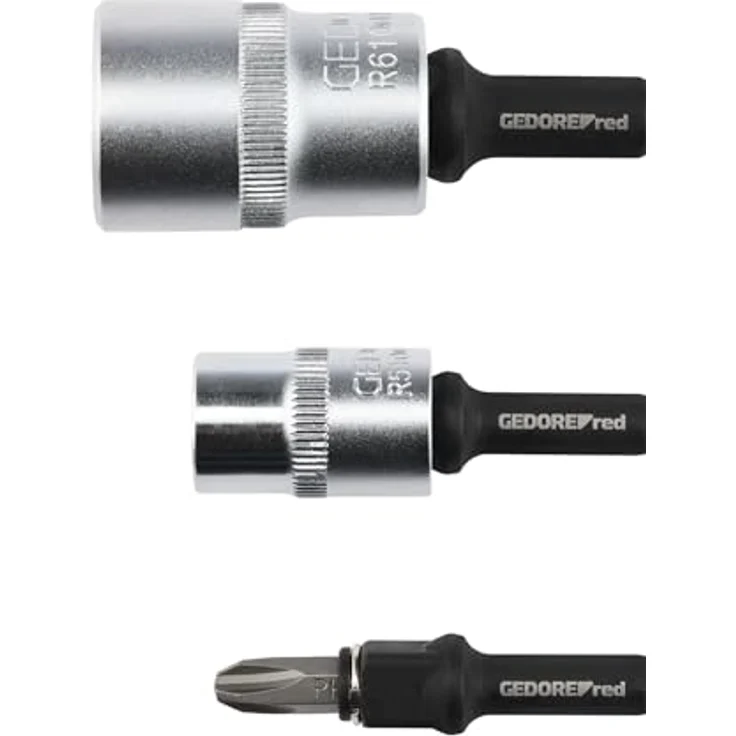 GEDORE red Bithalter-Satz 2-teilig, 75 mm magnetische Bithalter für 1/4" Bits & 3/8"/1/2" Stecknüsse, robust und vielseitig einsetzbar – Bild 3