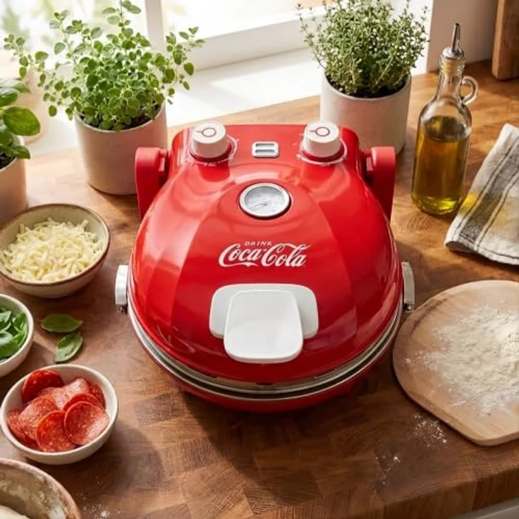 SALCO Pizzaofen SPM-900CC, kompaktes Gerät mit 1400W Heizelement und Steinbackstein für perfekte Pizza in 4–5 Minuten – Bild 2