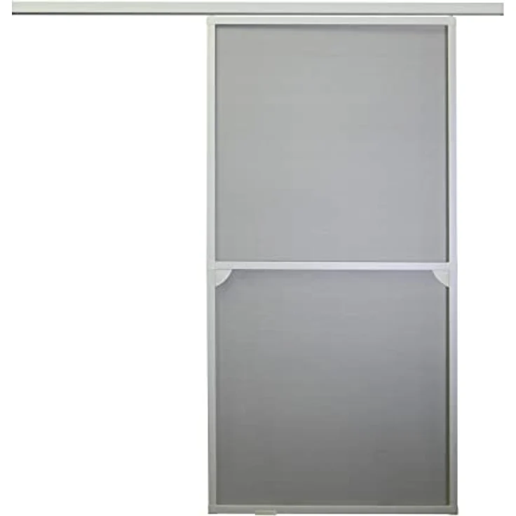Nematek Premium Insektenschutz Schiebetür - Fliegengitter Schiebetüren für Terrassentüren als Bausatz - Fliegengitter Balkontür Schiebetür in 120 x 240 cm, weiß – Bild 1