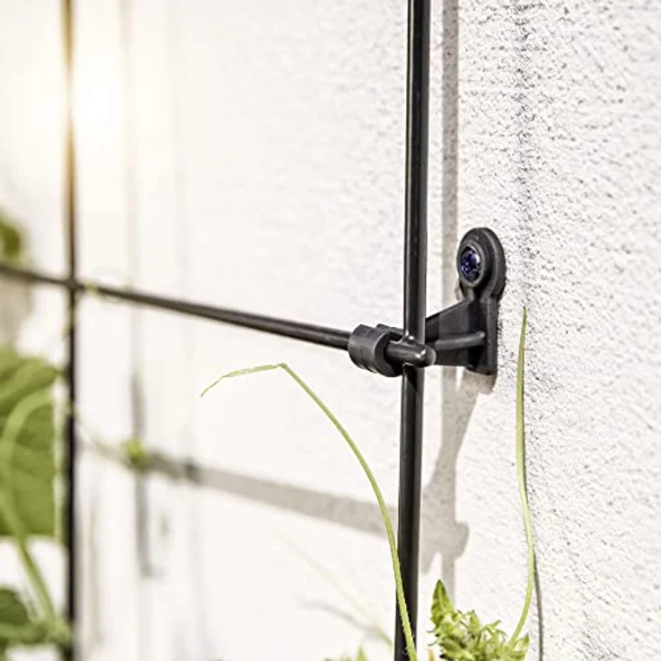 Windhager Wandbefestigung für Metall-Gitterspalier, Befestigung für Spalier, 32 x 16 x 33 mm, grün, 4 Stück, 05721 – Bild 2