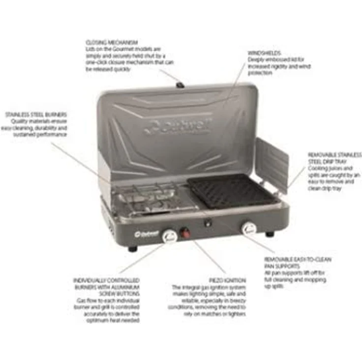 Outwell Jimbu Stove Kocher mit 1 Brenner und 1 Grill – Bild 4
