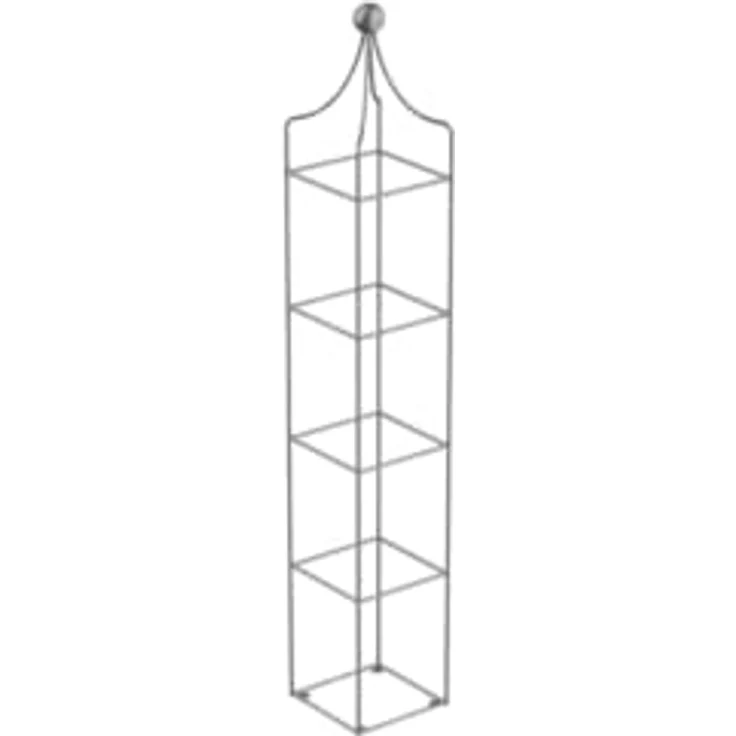 ELEO Obelisk Catania Klein Feuerverzinkt, Rankhilfe aus massivem Metall, 150 cm x 29 cm, silbrig-matt – Bild 1