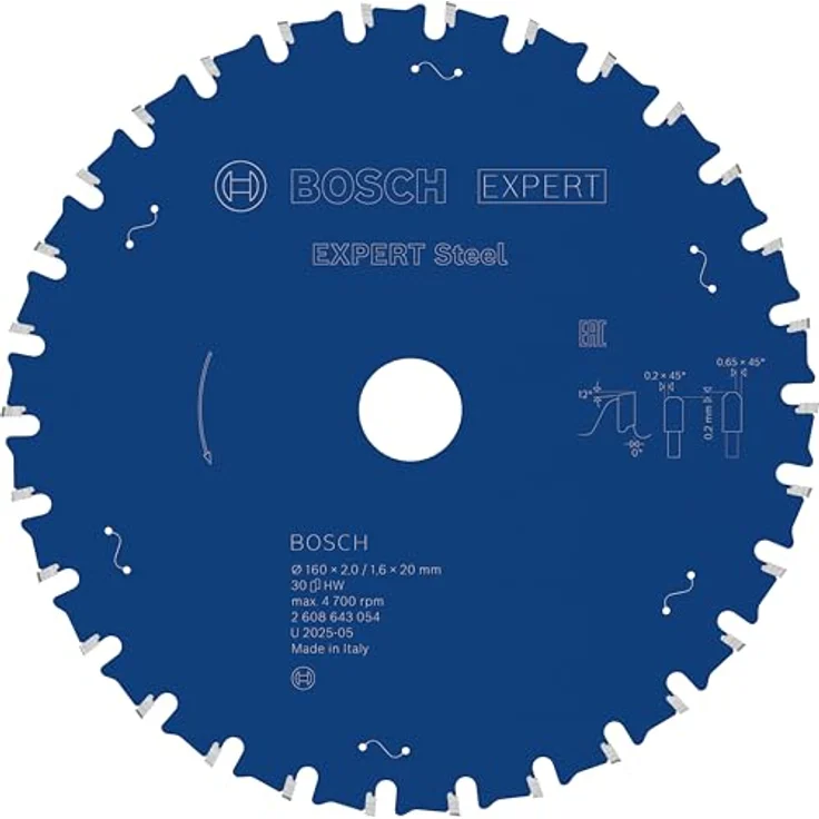 Bosch Professional Kreissägeblatt Expert für Steel, 160 x 20 x 2,0 mm, 30, 2608643054 – Bild 2