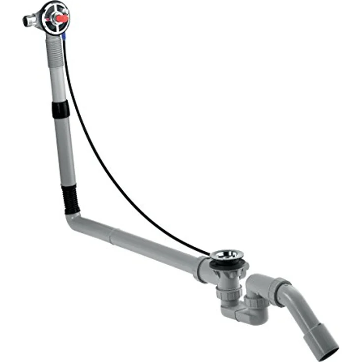 hansgrohe Exafill Wanneneinlauf Grundkörper mit Ab- und Überlaufgarnitur, Komplettset für Sonderwannen, Mehrfarbig, Bowdenzuglänge 520 mm – Bild 1