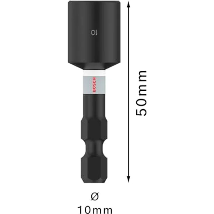 Bosch Accessories 2608522352 Steckschlüssel-Bit-Einsatz 10 mm 1/2', robust für Schlagschrauber, S2-modifizierter Stahl – Bild 6