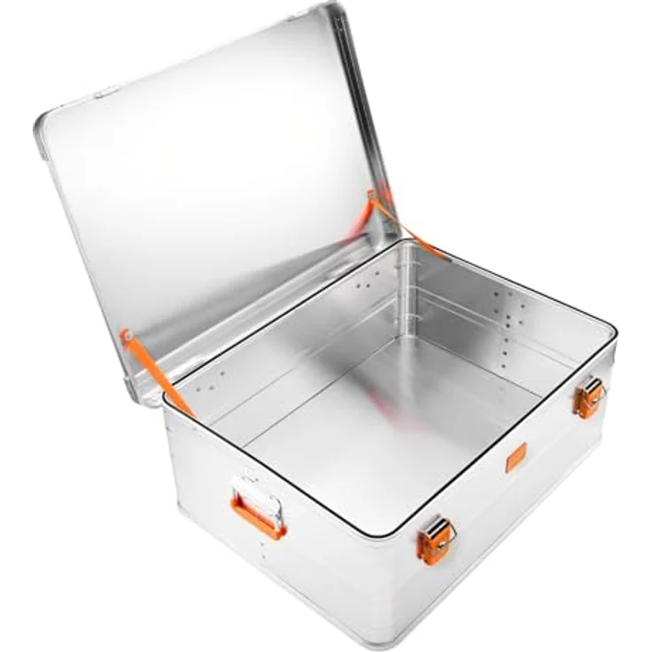 Alubox Alukiste E241-27, abschließbar, 114 Liter, Aluminium mit Gummidichtung und Stapelecken, inkl. Schlösser, Innenhöhe 27 cm – Bild 5