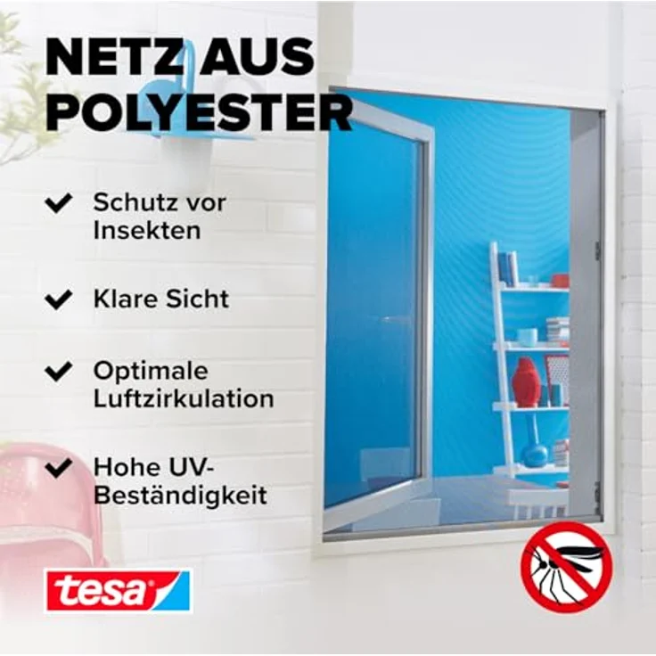 Tesa COMFORT 55667-00500-00 Fliegengitter (B x H) 1000mm x 1000mm Anthrazit 2St. – Bild 5