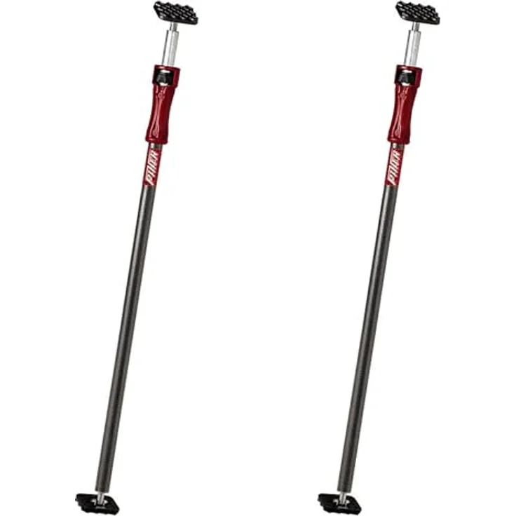 Piher 2er Set Lastenstange P1, 3. Hand Deckenstütze mit verstellbarer Länge von 60-100 cm, hohe Tragkraft, stabile Gummiauflagenschutz – Bild 1