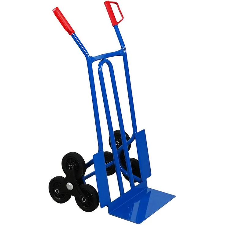 PROREGAL® Sackkarre RHINO XL Schaufel Traglast 250kg Blau, Stahlkonstruktion, 3-Fach-Sternräder