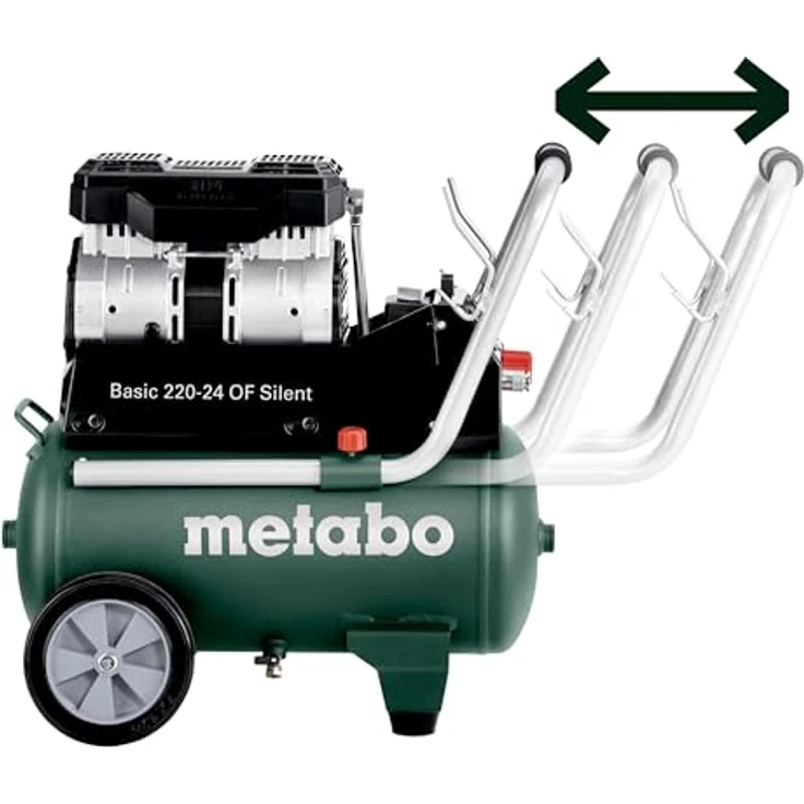 Metabo Kompressor Basic 220-24 OF Silent 601593000, leise und mobil, mit VarioGrip und Condor Druckschalter – Bild 7