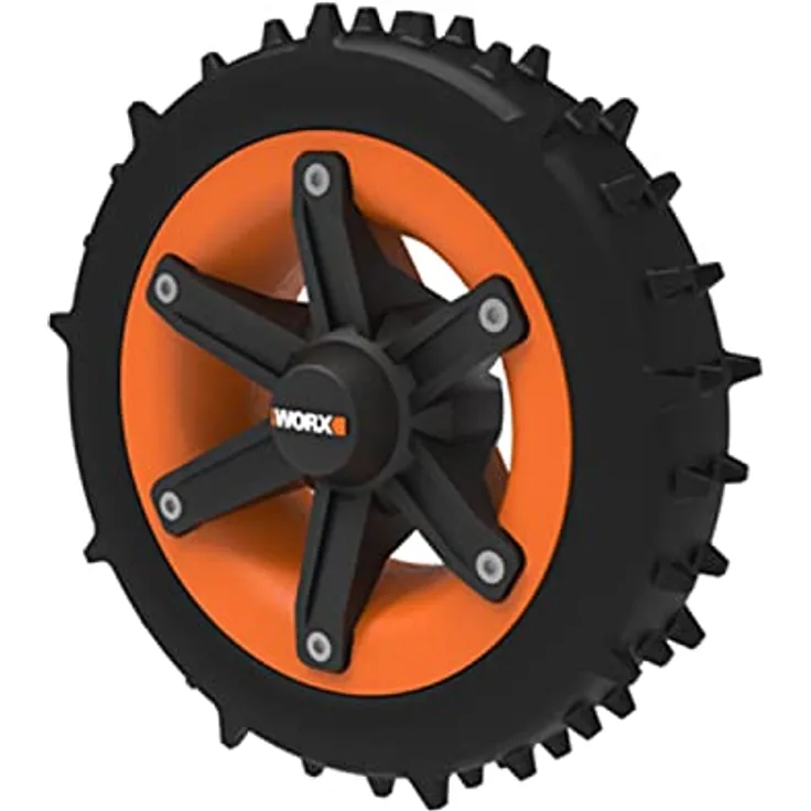 WORX WA0955 L-Räder für Landroid L-Modell Mähroboter - Offroad-Räder für bessere Fahreigenschaften - originales Zuberör von WORX - kompatibel für WR147E.1, WR148E und WR153E, WR155E (nach 2020)