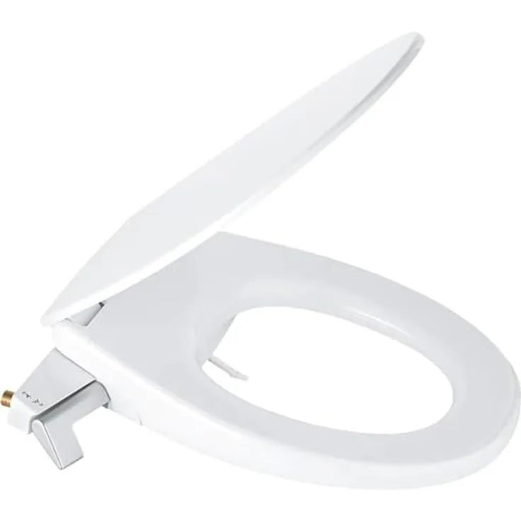 GROHE Bau Keramik Dusch-WC-Aufsatz, Duroplast WC-Sitz mit Absenk-Automatik, 2 Duscharme, Alpinweiß 39648SH0