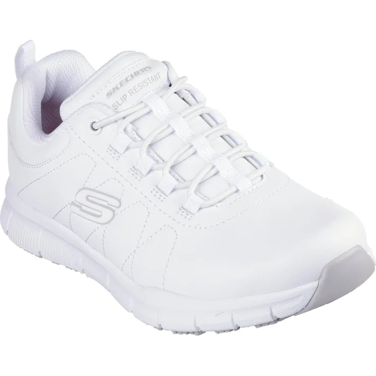 Skechers NAMPA-BEJA O1 SR, Arbeitsschuh in Weiß, rutschhemmend mit Memory-Foam-Einlegesohle, Größe 40