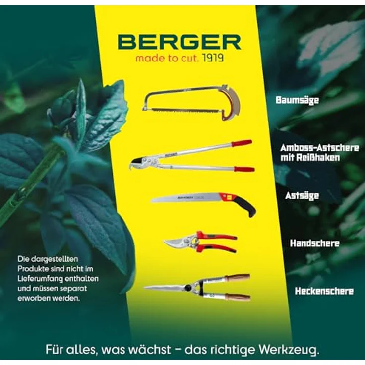 Berger Rasenkantenschere 2200 mit antihaftbeschichteten Klingen, für Linkshänder geeignet mittelgroß – Bild 9
