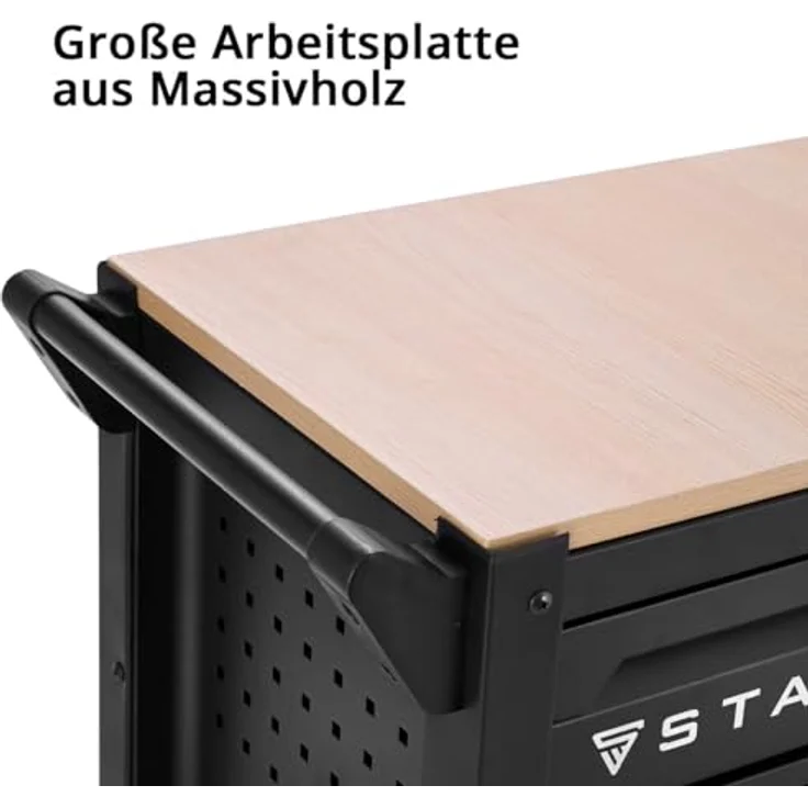 STAHLWERK Werkzeugwagen DINO, XXL Montagewagen mit 364 Werkzeugen aus CrV, inkl. T-Griff Schraubendreher, Schlüssel und Zangen – Bild 5