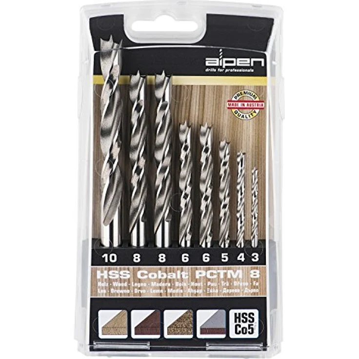 ALPEN Bohrer-Kassetten Set HSS Cobalt PCTM 8, 8-tlg. Spiralbohrer, Ø 3,00-10,00 mm, 5 % Kobaltanteil, hitzebeständig bis 650° C – Bild 1