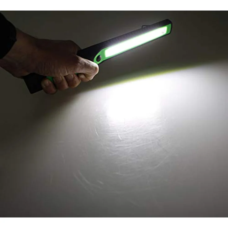 LED Arbeitsleuchte Werkstattleuchte schmal & flach Inspektionsleuchte 3W Batteriebetrieben 300 Lumen Haken Magnetfuß – Bild 3