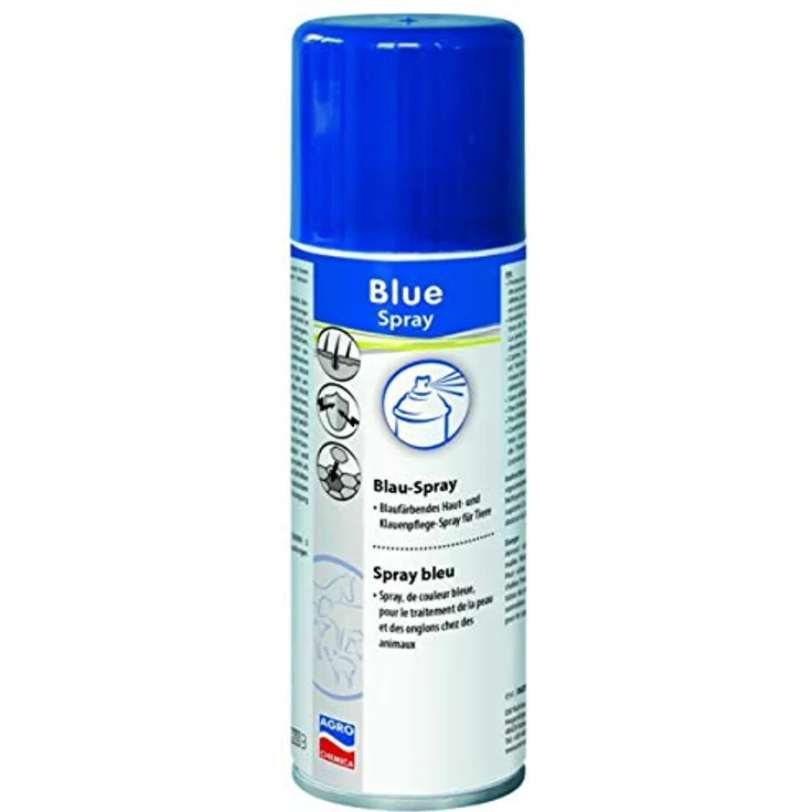 Kerbl Agrochemica Fellpflege Bluespray, Hautpflege für empfindliche Hautpartien, 200ml, Dexpanthenol und Oreganoöl – Bild 2