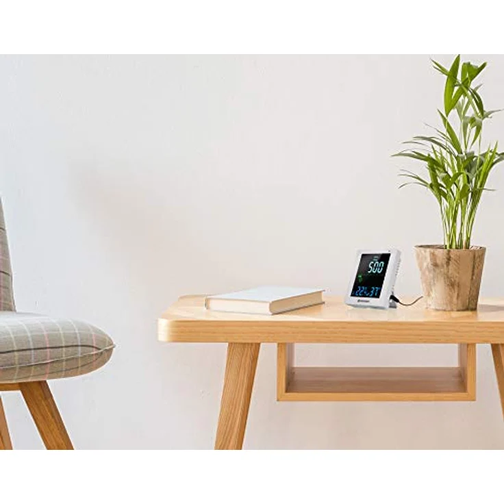 Bresser Optics 7004020GYE000, Thermometer + Hygrometer zur Luftqualitätsmessung, digital, Weiss – Bild 4