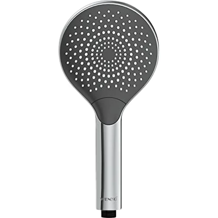 WENKO Wasserspar Duschkopf Watersaving, wassersparende Universal-Handbrause, Duschbrause mit nachhaltigem Wasserspar-System, 40% Wasser sparen bei vollem Komfort, Duschkopf Ø 12 cm, ABS verchromt – Bild 1