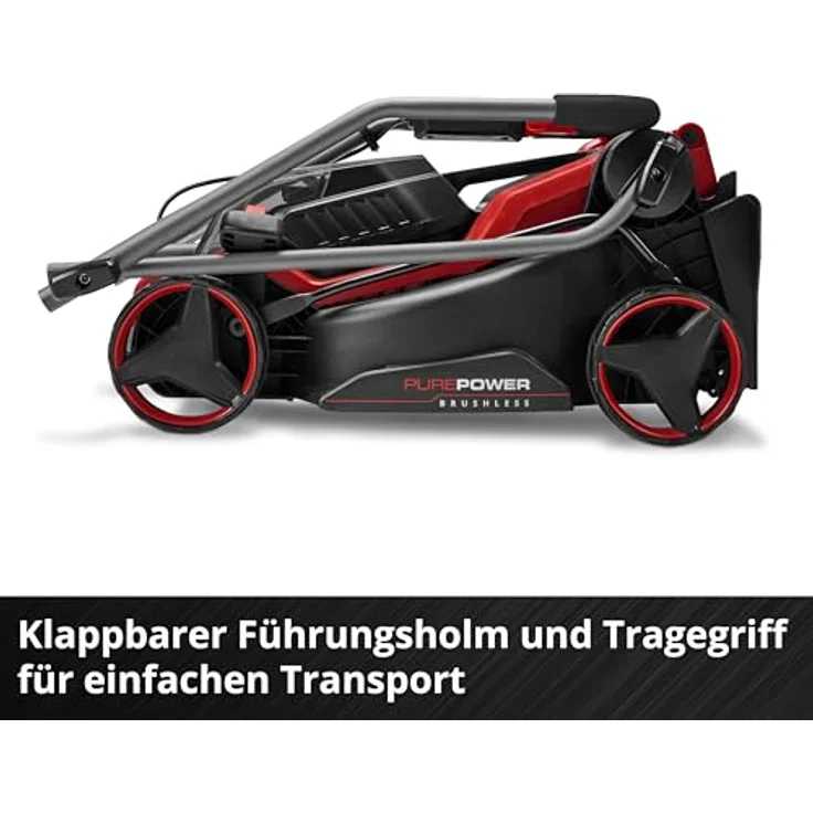 Einhell Akku-Rasenmäher GE-CM 18/32 C Li BL-Solo, geeignet für Flächen bis 270 m², bürstenloser Motor, 27-Liter-Grasfangkorb, zentrale Schnitthöhenverstellung – Bild 9