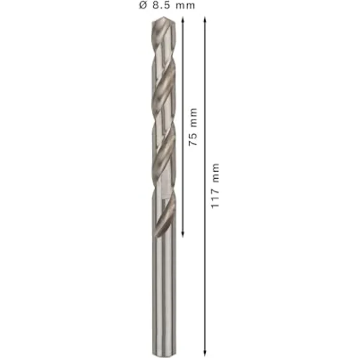 Bosch Professional Metallbohrer HSS-G geschliffen (5 Stück, Ø 8,5 mm) – Bild 3