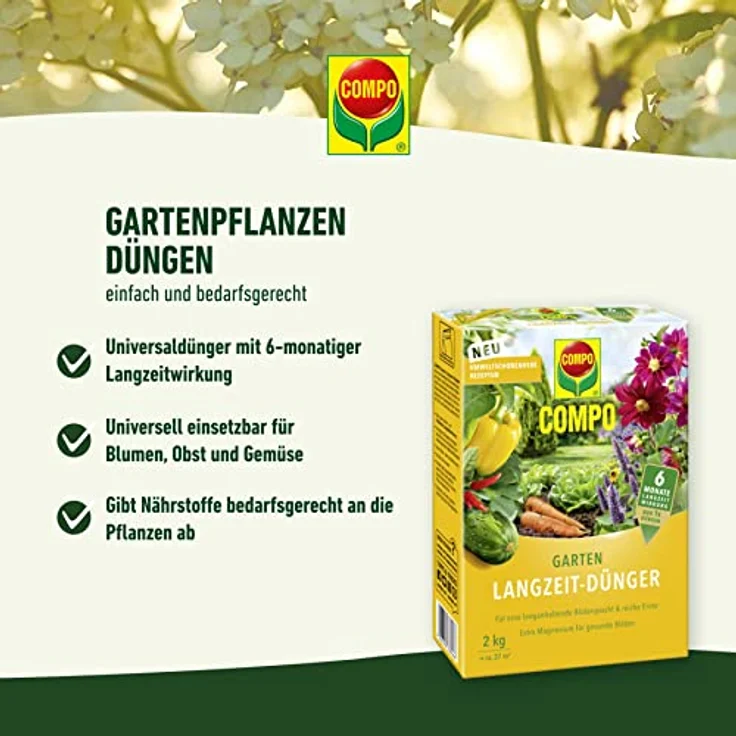 Compo Garten Langzeit-Dünger neu, 2 kg – Bild 3