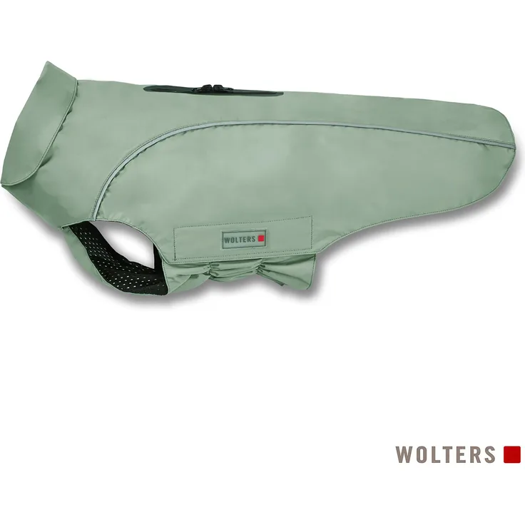 Wolters Regenjacke Easy Rain, Hundemantel 34 cm, salbeigrün, wasser- und schmutzabweisend, atmungsaktiv, mit Reflektoren und Reißverschlussöffnung für Geschirrträger