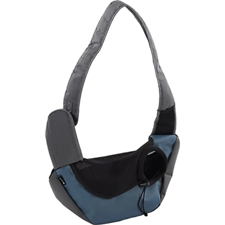 Flamingo SLING CARRIER YUMPA, Hundemantel in Grau/Blau, 50x18x25 cm, leicht und komfortabel – Bild 3