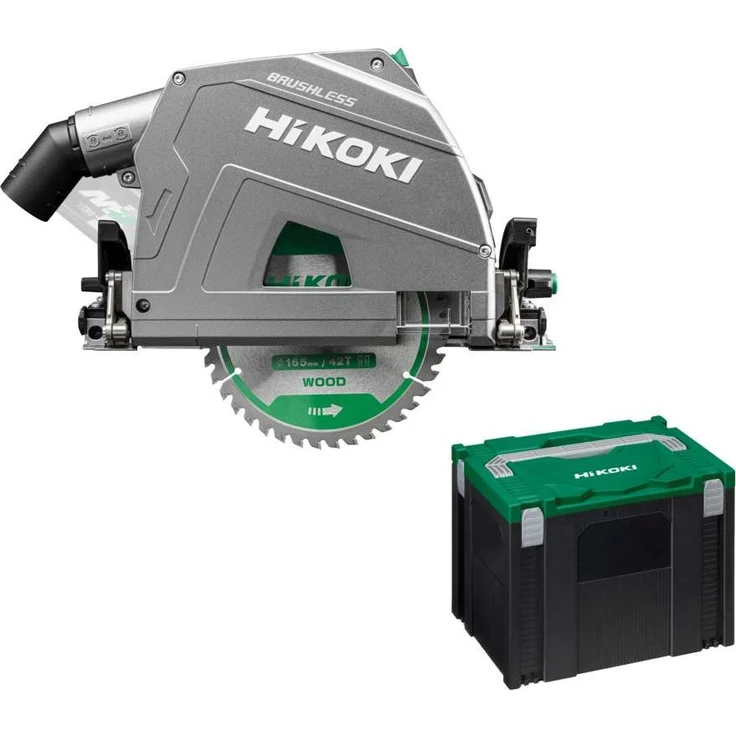 Hikoki C3606DPAW2Z, Handkreissäge mit bürstenlosem Motor, variabel einstellbarer Drehzahl und Soft-Start-Funktion, inkl. SystemCase